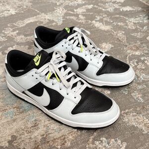 Nike Men’s Dunk Sneakers — Black, Gray & Neon Yellow Accents